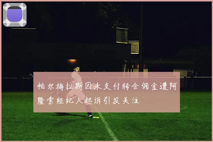 帕尔梅拉斯因未支付转会佣金遭阿隆索经纪人起诉引发关注